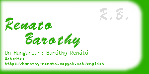 renato barothy business card